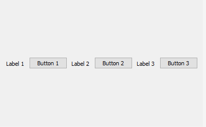 see caption, buttons and labels alternate starting with label 1 and ending with button 3