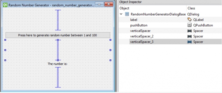 screenshot of layout and object inspector