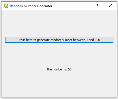 screenshot of plugin working: random number is 56