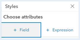 screen capture of the ArcGIS Online add field pane