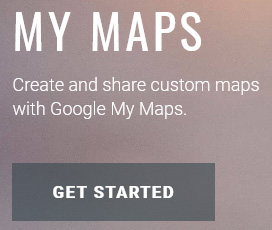 Screen capture of the front page of Google MyMaps