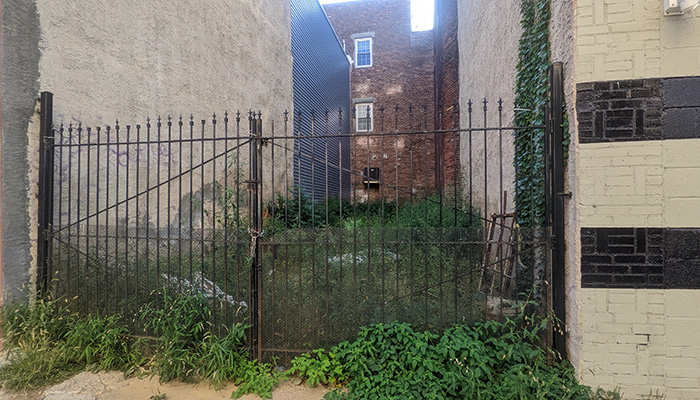 Photograph of a vacant lot in Philadelphia, PA