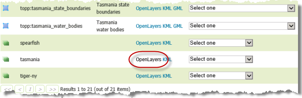  Screen capture: Preview group layer in OpenLayers
