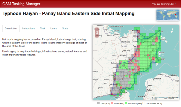  Screen Capture: OSM Tasking Manager