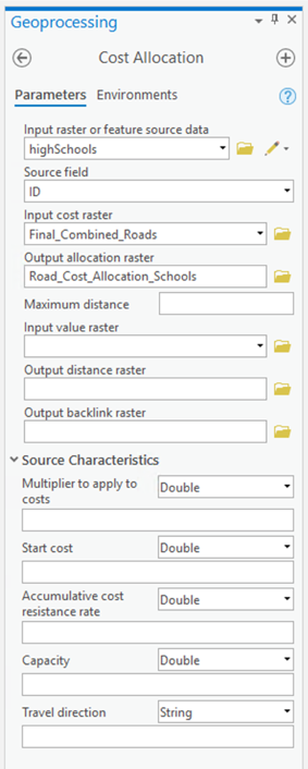 Cost allocation user interface. More info in description