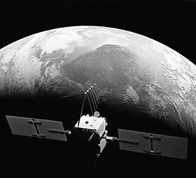 GPS Satellite orbiting the earth