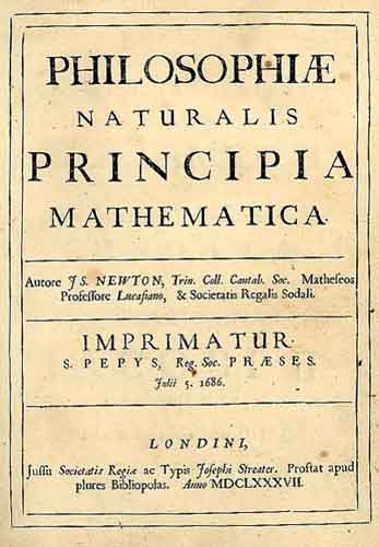 The cover of Isaac Newton's Philosophiae Naturalis Principia Mathematica