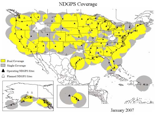 NDGPS Coverage map