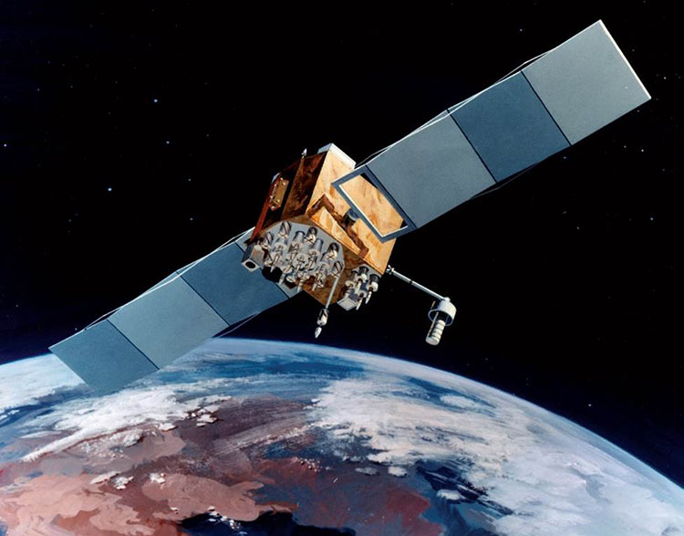 Photo illustration of Block IIF Satellite