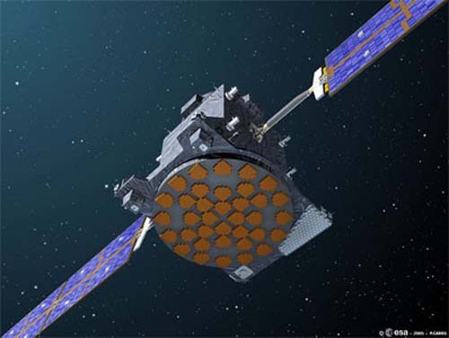 Photo illustration of Galileo Satellite