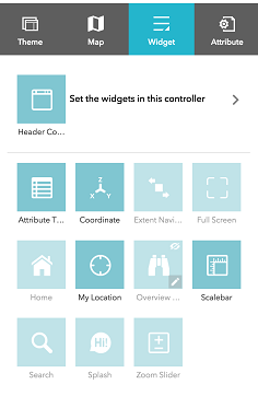 Choosing widgets in Web AppBuilder