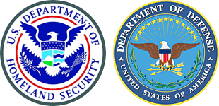 Department of Homeland Security and Department of Defense logos
