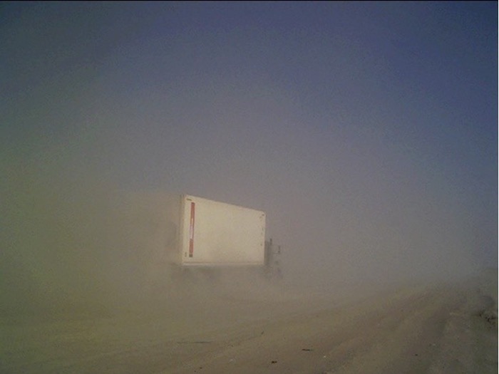 US Supply truck en route in Iraq, 2003.