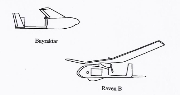 drawing of bayraktar and raven b