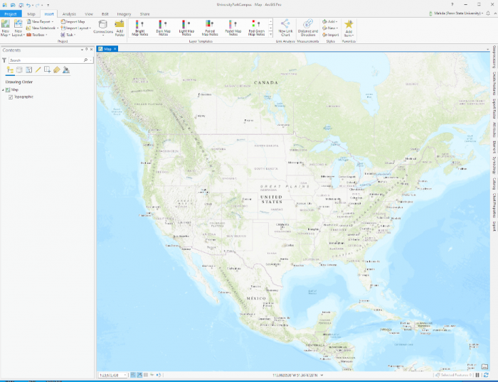 Screenshot map view