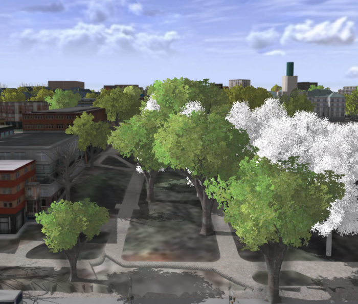 CityEngine example with trees