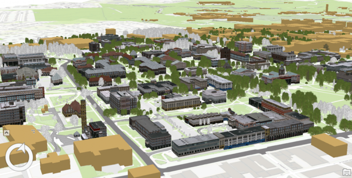 3D model of the University Park Campus
