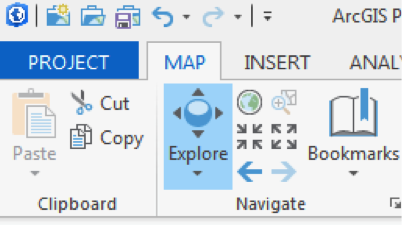 map tab, explore button