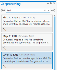 Screenshot Geoprocessing KML