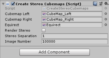 Create Stereo Cubemaps (Script) Screen