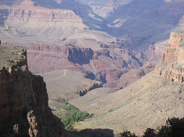 View into the Grand Canyon.