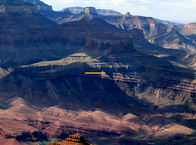 east end of GCNP shows Precambrian rocks below the Great Unconformity and Paleozoic rocks above.