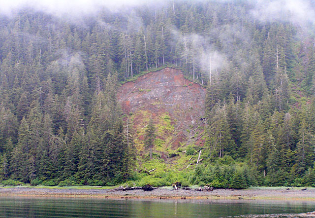 Landslide near Sitka, Alaska