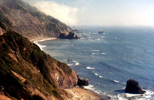 Ocean view at the Redwood coast
