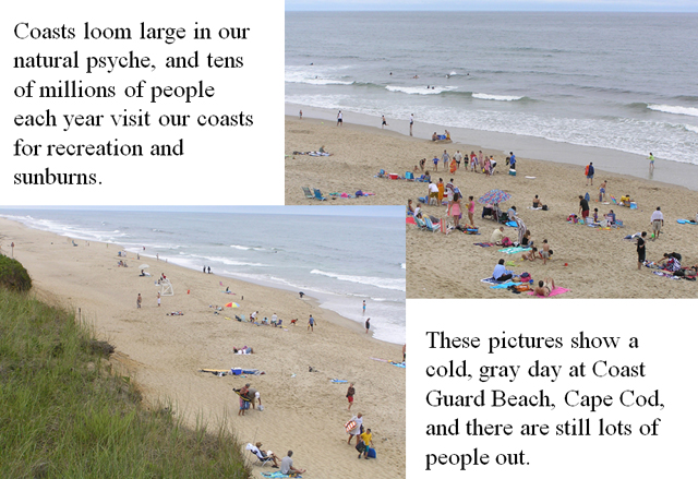 Large number of people on the beach at Coast Guard Beach, Cape Cod
