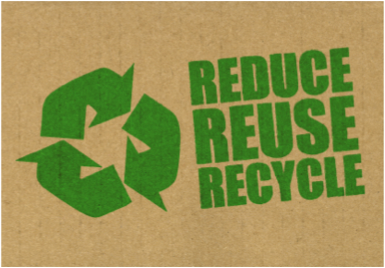 Reduce, reuse, recycle symbol. Three arrows making a cycle