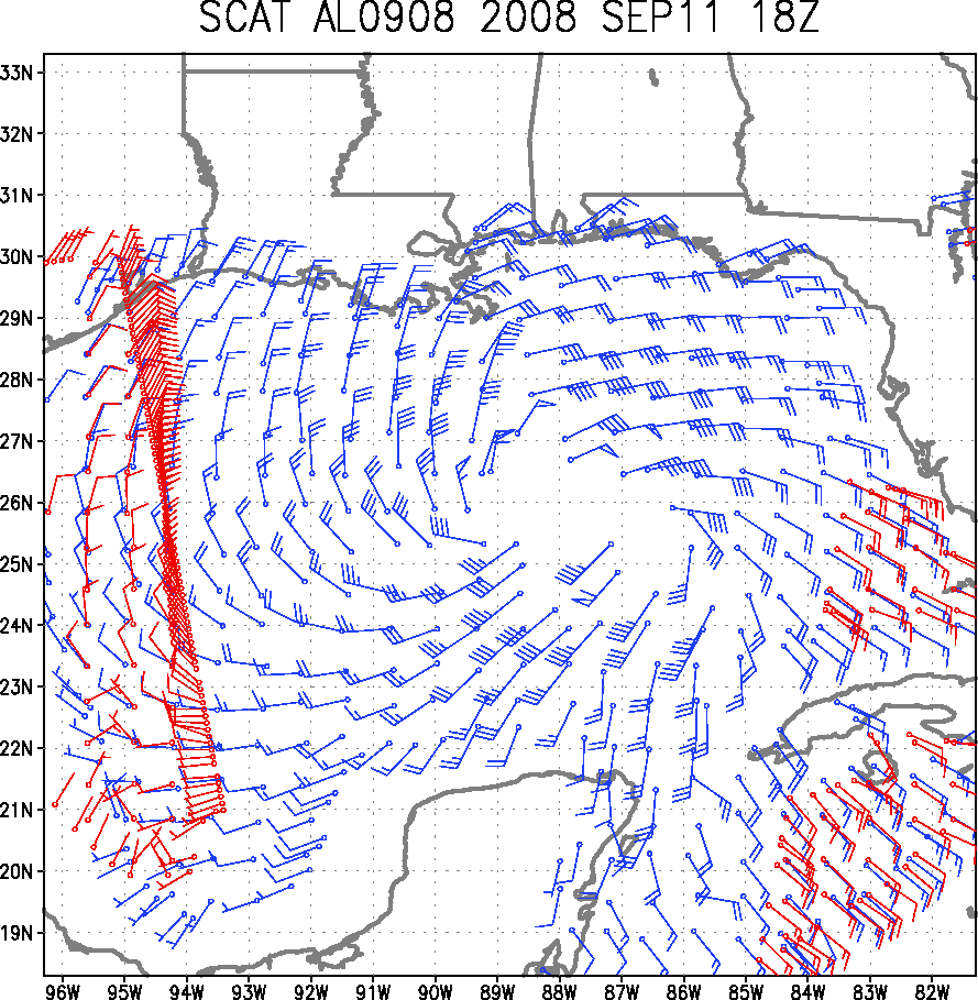 Scatterometry contributions to multiplatform wind analysis of Hurricane Ike