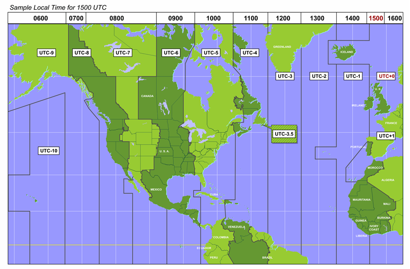 Current Local Time Coordinated Universal Time, UTC