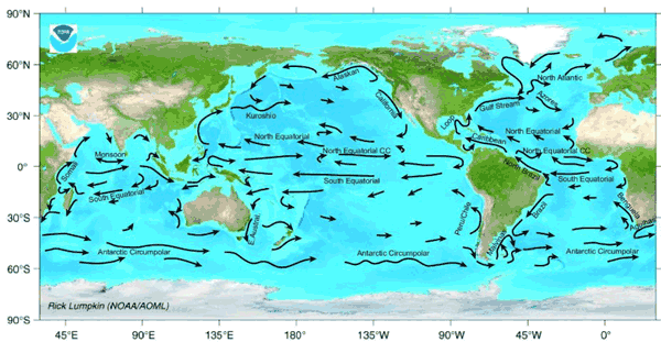 map of global ocean currents