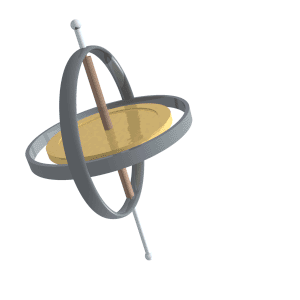 Animated gyroscope spinning