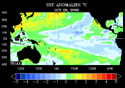 Animation of SST Over the Course of an Observed La Niña to El Niño Transition.