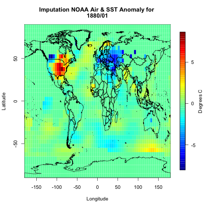 Imputation NOAA Air & SST Anomaly for 1880/81.