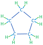 2D molecular diagram of Cyclopenatane