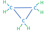2D molecular diagram of Cycloropane