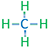 2D molecular diagram of methane