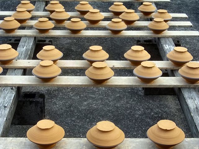 Pottery drying in the sun